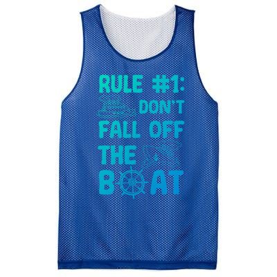 Rule #1 Dont Fall Off The Boat Cruise Cruising Christmas Gift Mesh Reversible Basketball Jersey Tank