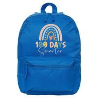 Rainbow 100 Days Smarter Teacher Student 100th Day Of School Gift 16 in Basic Backpack