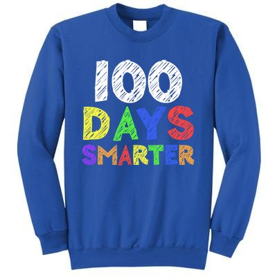 Retro 100 Days Of School 100 Days Smarter Brighter Meaningful Gift Sweatshirt