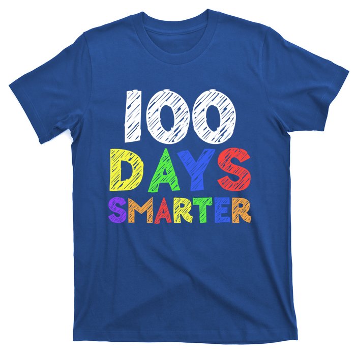 Retro 100 Days Of School 100 Days Smarter Brighter Meaningful Gift T-Shirt