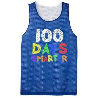 Retro 100 Days Of School 100 Days Smarter Brighter Meaningful Gift Mesh Reversible Basketball Jersey Tank