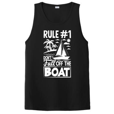 Rule 1 Dont Fall Off The Boat Sea Sailor Maritime Gift PosiCharge Competitor Tank