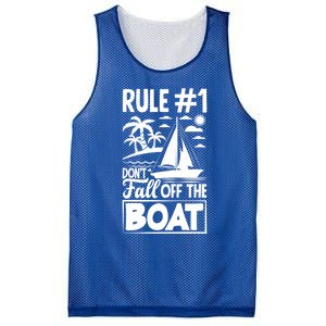 Rule 1 Dont Fall Off The Boat Sea Sailor Maritime Gift Mesh Reversible Basketball Jersey Tank