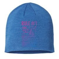 Rule 1 Dont Fall Off The Boat Sea Sailor Maritime Gift Sustainable Beanie