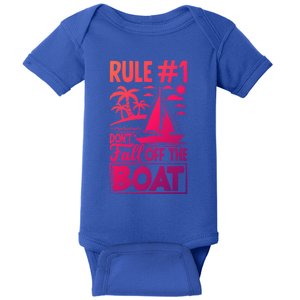 Rule 1 Dont Fall Off The Boat Sea Sailor Maritime Gift Baby Bodysuit