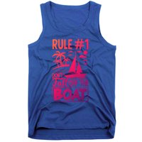 Rule 1 Dont Fall Off The Boat Sea Sailor Maritime Gift Tank Top