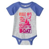 Rule 1 Dont Fall Off The Boat Sea Sailor Maritime Gift Infant Baby Jersey Bodysuit