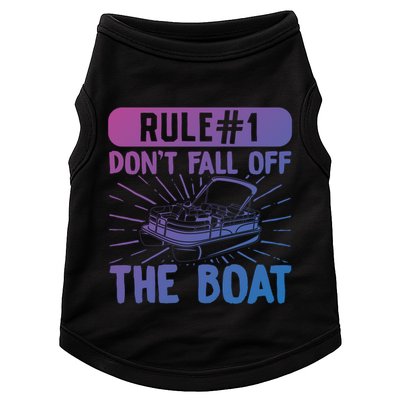 Rule 1 Don’T Fall Off The Boat Boating Sailing Boat Owner Gift Doggie Tank