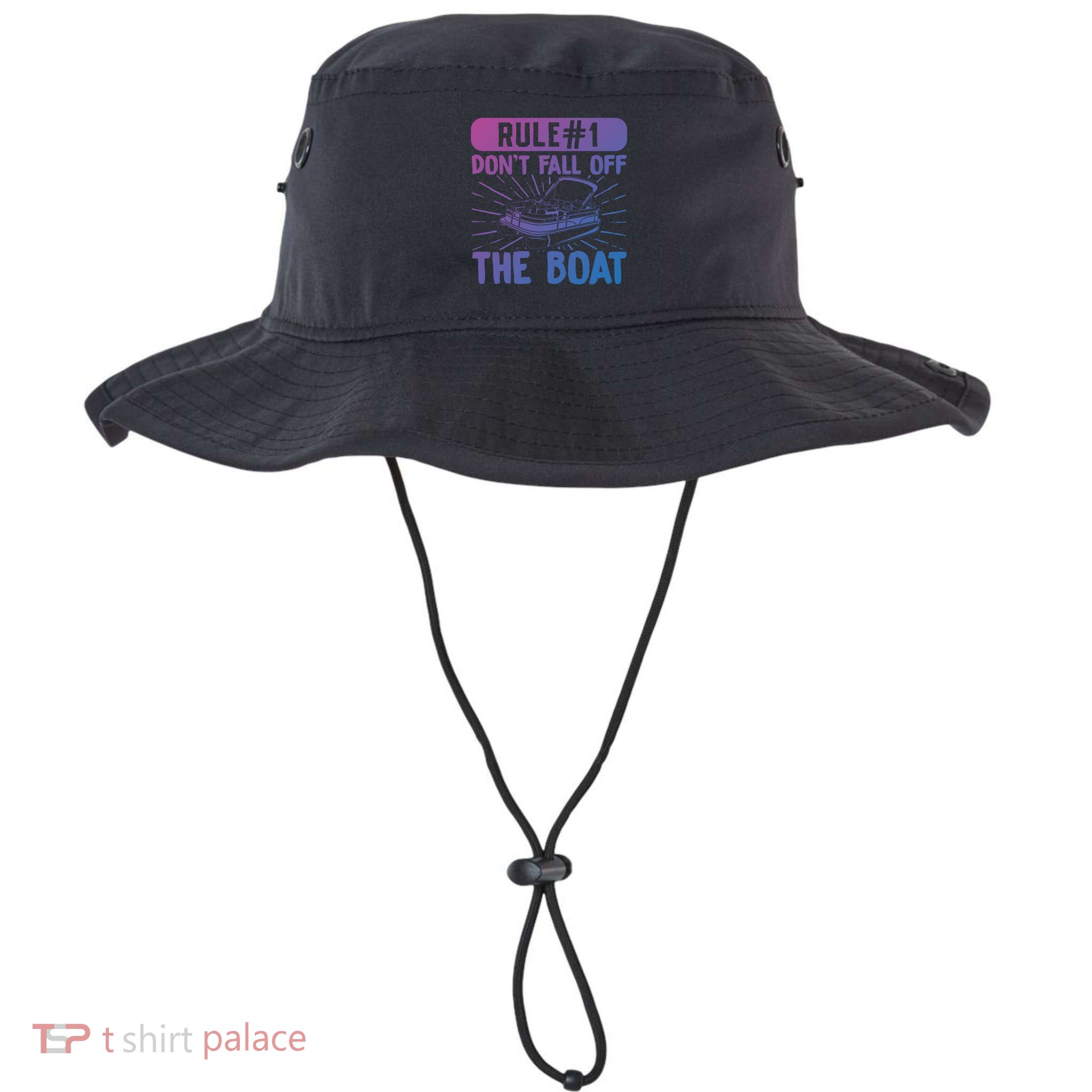 Rule 1 Don’T Fall Off The Boat Boating Sailing Boat Owner Gift Bucket Hat
