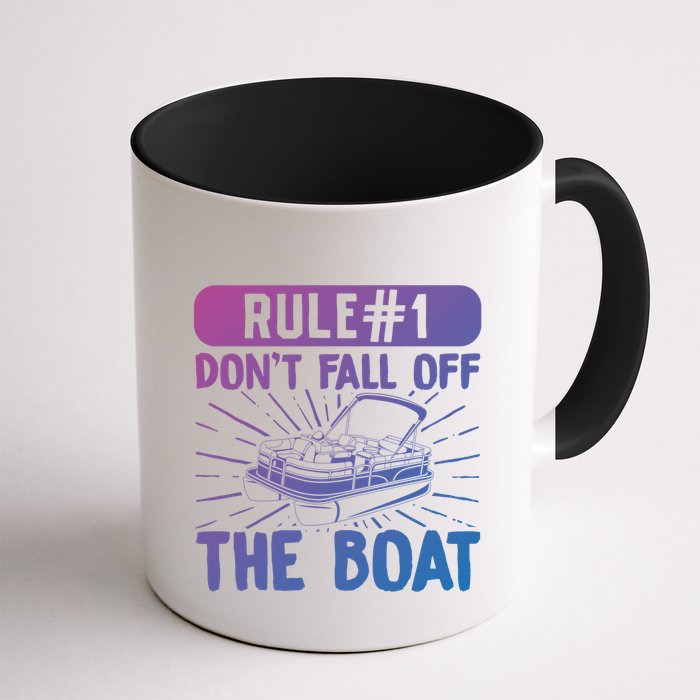 Rule 1 Don’T Fall Off The Boat Boating Sailing Boat Owner Gift Mug