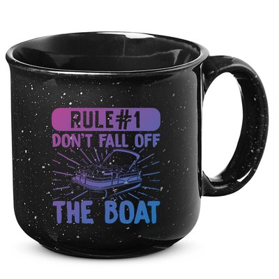 Rule 1 Don’T Fall Off The Boat Boating Sailing Boat Owner Gift 15oz Campfire Ceramic Mug
