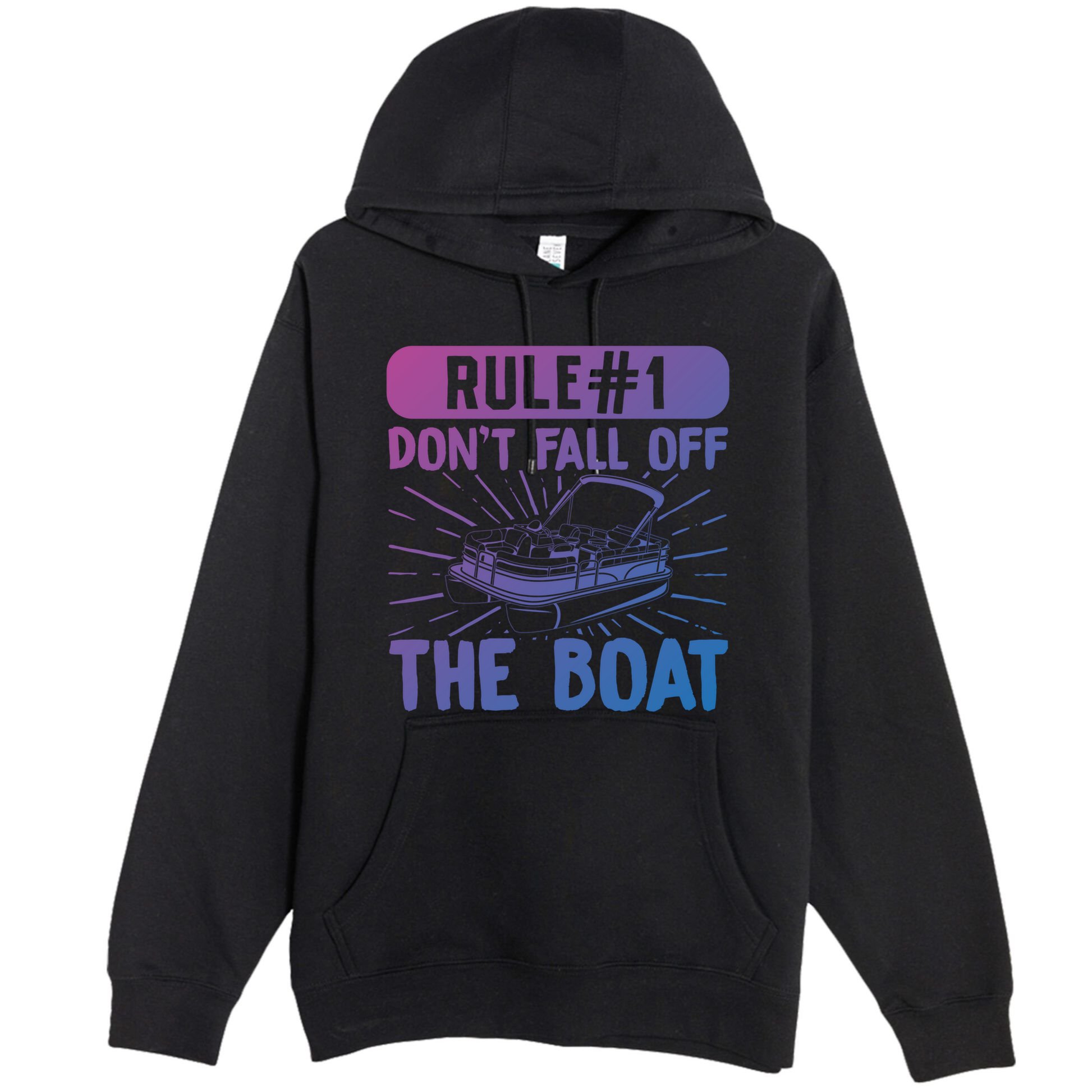 Rule 1 Don’T Fall Off The Boat Boating Sailing Boat Owner Gift Premium Pullover Hoodie