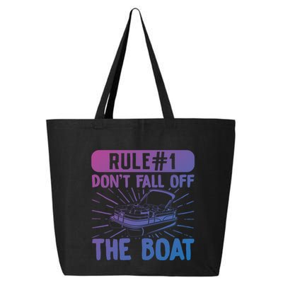Rule 1 Don’T Fall Off The Boat Boating Sailing Boat Owner Gift 25L Jumbo Tote