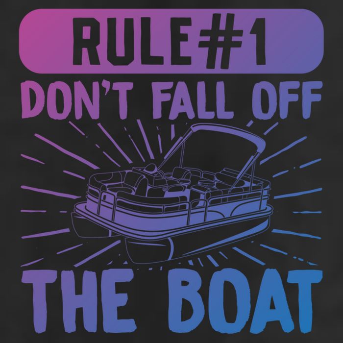 Rule 1 Don’T Fall Off The Boat Boating Sailing Boat Owner Gift Golf Towel