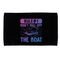 Rule 1 Don’T Fall Off The Boat Boating Sailing Boat Owner Gift Microfiber Hand Towel