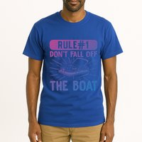 Rule 1 Don’T Fall Off The Boat Boating Sailing Boat Owner Gift Tall T-Shirt