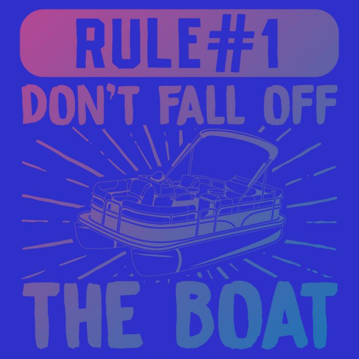 Rule 1 Don’T Fall Off The Boat Boating Sailing Boat Owner Gift V-Neck T-Shirt