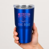 Rule 1 Don’T Fall Off The Boat Boating Sailing Boat Owner Gift Tumbler