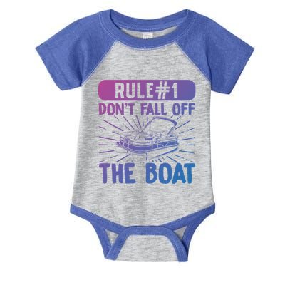 Rule 1 Don’T Fall Off The Boat Boating Sailing Boat Owner Gift Infant Baby Jersey Bodysuit