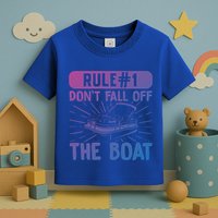 Rule 1 Don’T Fall Off The Boat Boating Sailing Boat Owner Gift Toddler T-Shirt