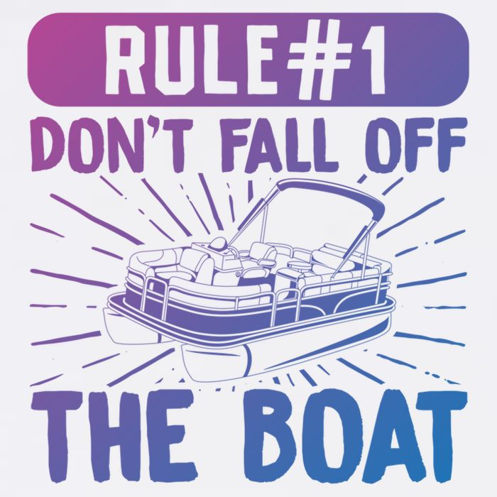 Rule 1 Don’T Fall Off The Boat Boating Sailing Boat Owner Gift Garment-Dyed Sweatshirt
