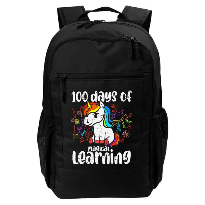 Retro 100 Days Of Magical Learning Unicorn 100th Day Daily Commute Backpack