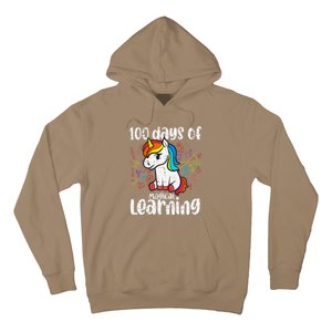 Retro 100 Days Of Magical Learning Unicorn 100th Day Hoodie