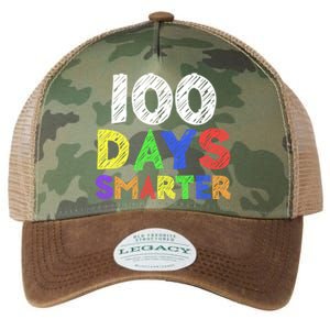 Retro 100 Days Of School 100 Days Smarter Brighter Cute Gift Legacy Tie Dye Trucker Hat