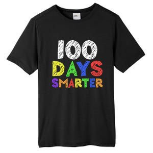 Retro 100 Days Of School 100 Days Smarter Brighter Cute Gift Tall Fusion ChromaSoft Performance T-Shirt