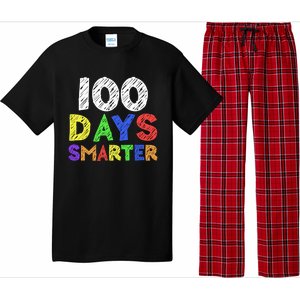 Retro 100 Days Of School 100 Days Smarter Brighter Cute Gift Pajama Set