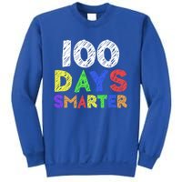 Retro 100 Days Of School 100 Days Smarter Brighter Cute Gift Sweatshirt