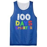 Retro 100 Days Of School 100 Days Smarter Brighter Cute Gift Mesh Reversible Basketball Jersey Tank