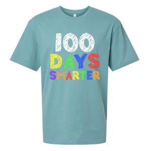 Retro 100 Days Of School 100 Days Smarter Brighter Cute Gift Sueded Cloud Jersey T-Shirt