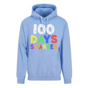 Retro 100 Days Of School 100 Days Smarter Brighter Cute Gift Unisex Surf Hoodie