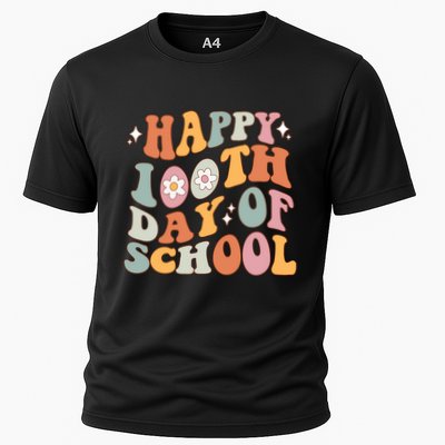 Retro 100th Day Of School Teachers Cute Happy 100 Days Gift Performance Shirt