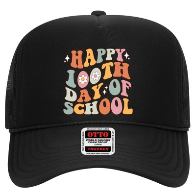 Retro 100th Day Of School Teachers Cute Happy 100 Days Gift Trucker Hat