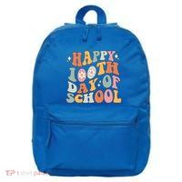 Retro 100th Day Of School Teachers Cute Happy 100 Days Gift 16 in Basic Backpack