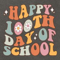 Retro 100th Day Of School Teachers Cute Happy 100 Days Gift Cotton Canvas Backpack