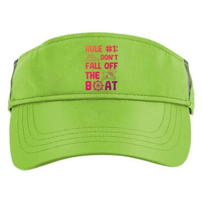 Rule #1 Dont Fall Off The Boat Cruise Cruising Christmas Gift Adult Drive Performance Visor