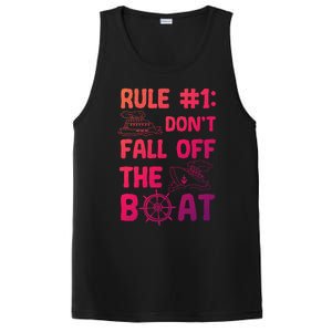 Rule #1 Dont Fall Off The Boat Cruise Cruising Christmas Gift PosiCharge Competitor Tank