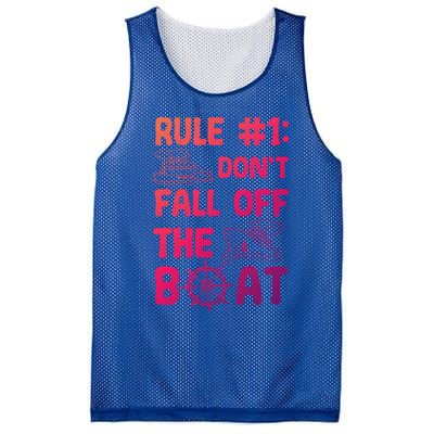 Rule #1 Dont Fall Off The Boat Cruise Cruising Christmas Gift Mesh Reversible Basketball Jersey Tank