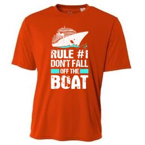 Rule #1 Dont Fall Off The Boat Cruise Ship Vacation Gift Cooling Performance Crew T-Shirt