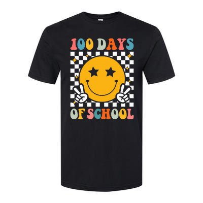 Retro 100 Days Of School Smile Face 100th Day Softstyle® CVC T-Shirt