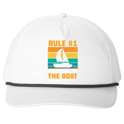 Rule #1 Dont Fall Off The Boat Gift Snapback Five-Panel Rope Hat