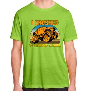 Retro 100 Days Of School Boys Monster Truck Gift Adult ChromaSoft Performance T-Shirt