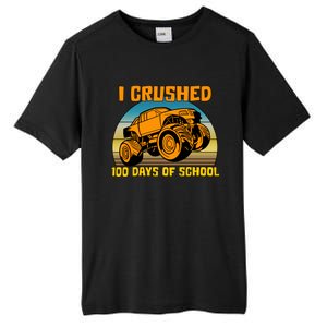 Retro 100 Days Of School Boys Monster Truck Gift Tall Fusion ChromaSoft Performance T-Shirt