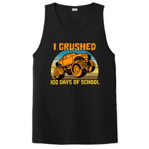 Retro 100 Days Of School Boys Monster Truck Gift PosiCharge Competitor Tank