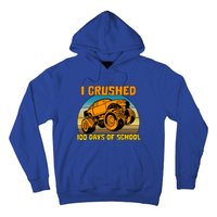 Retro 100 Days Of School Boys Monster Truck Gift Hoodie