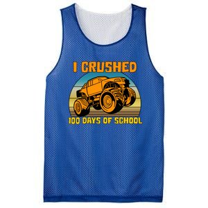 Retro 100 Days Of School Boys Monster Truck Gift Mesh Reversible Basketball Jersey Tank