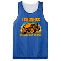 Retro 100 Days Of School Boys Monster Truck Gift Mesh Reversible Basketball Jersey Tank